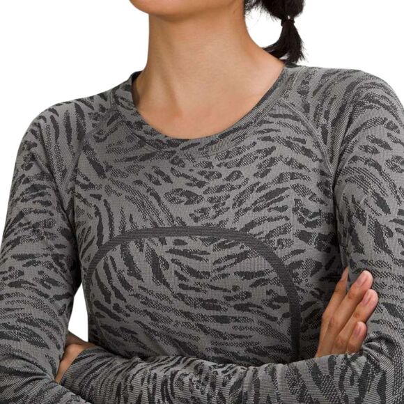 Lululemon Swiftly Tech Long Sleeve Shirt 2.0 *Race *Primal Clash Black/Gull Grey - Picture 5 of 9